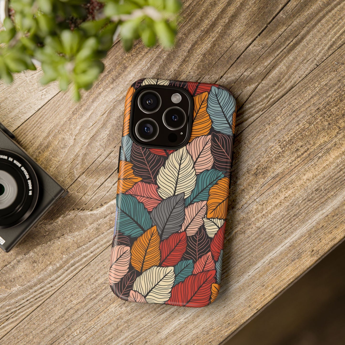 Colorful Abstract Leaves Pattern Design