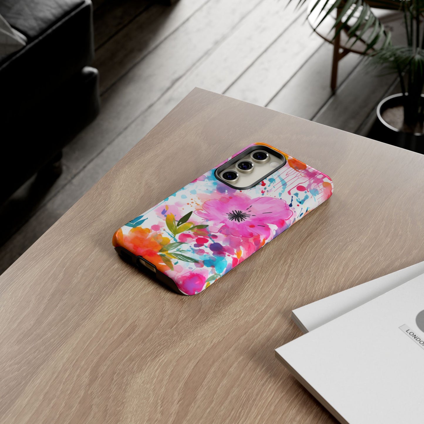 Vibrant Watercolor Floral Phone Case – Artistic & Colorful Design