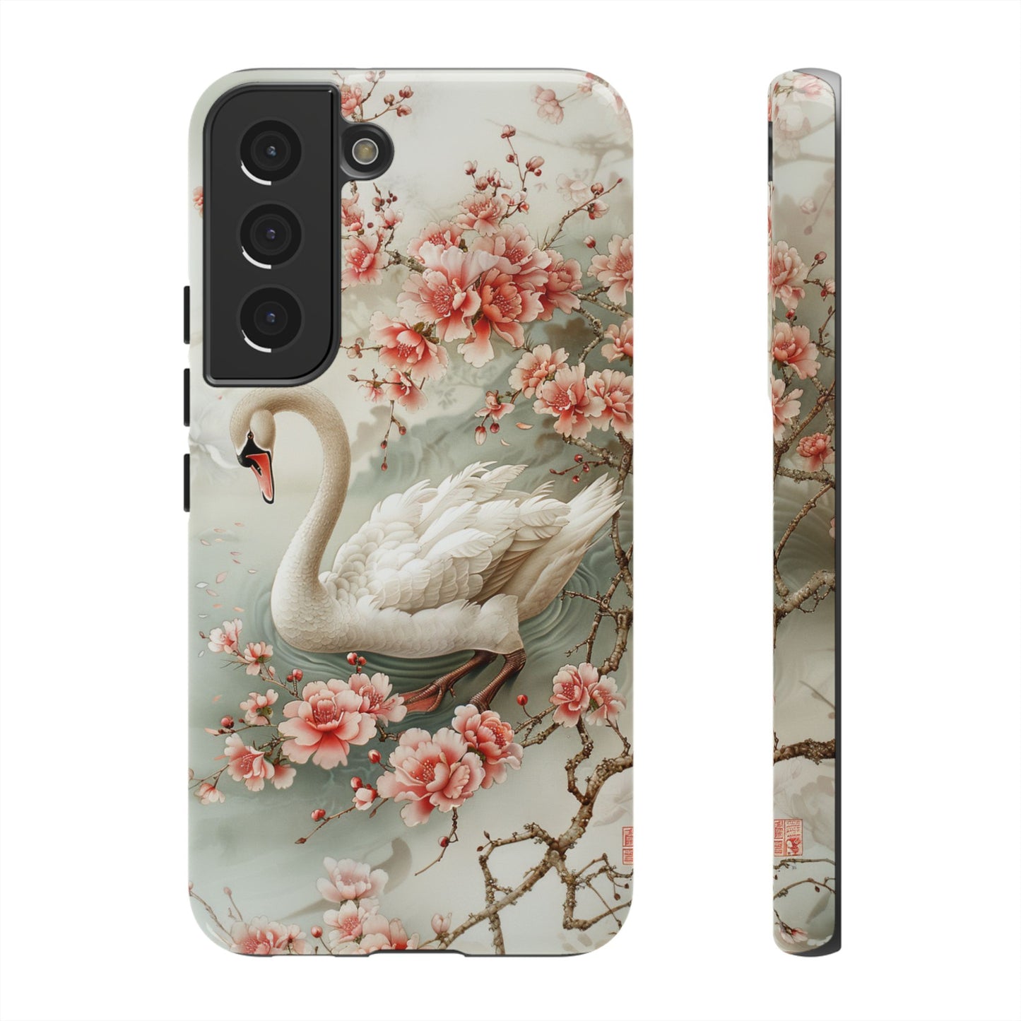 Floral Swan Phone Case β Bird Phone Case, Elegant & Protective for iPhone, Samsung & Google Pixel