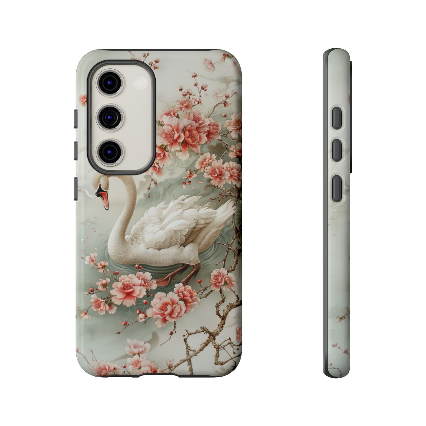 Floral Swan Phone Case β Bird Phone Case, Elegant & Protective for iPhone, Samsung & Google Pixel