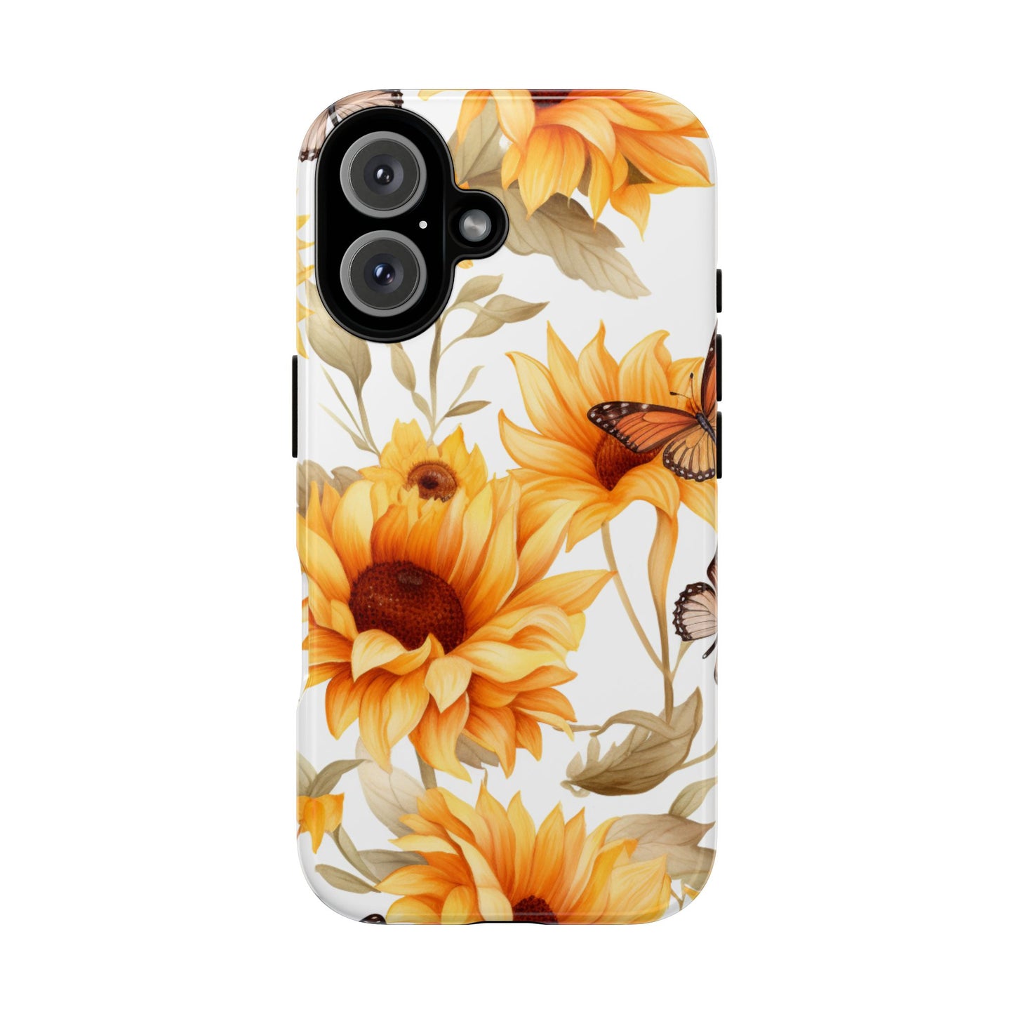 Sunflower & Butterfly Aesthetic Mobile Case – Bright & Nature-Inspired