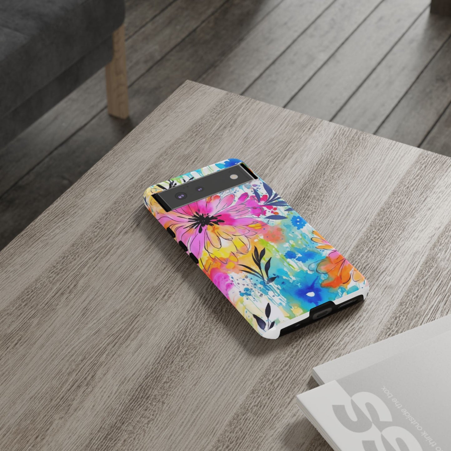 Abstract Watercolor Bloom Phone Case – Expressive & Vibrant