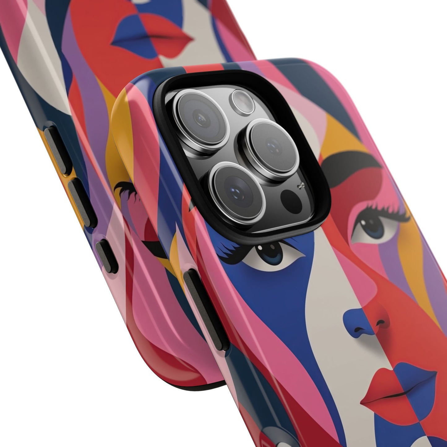 Abstract Portrait Phone Case - Vibrant Colors for iPhone, Google Pixel, and Samsung
