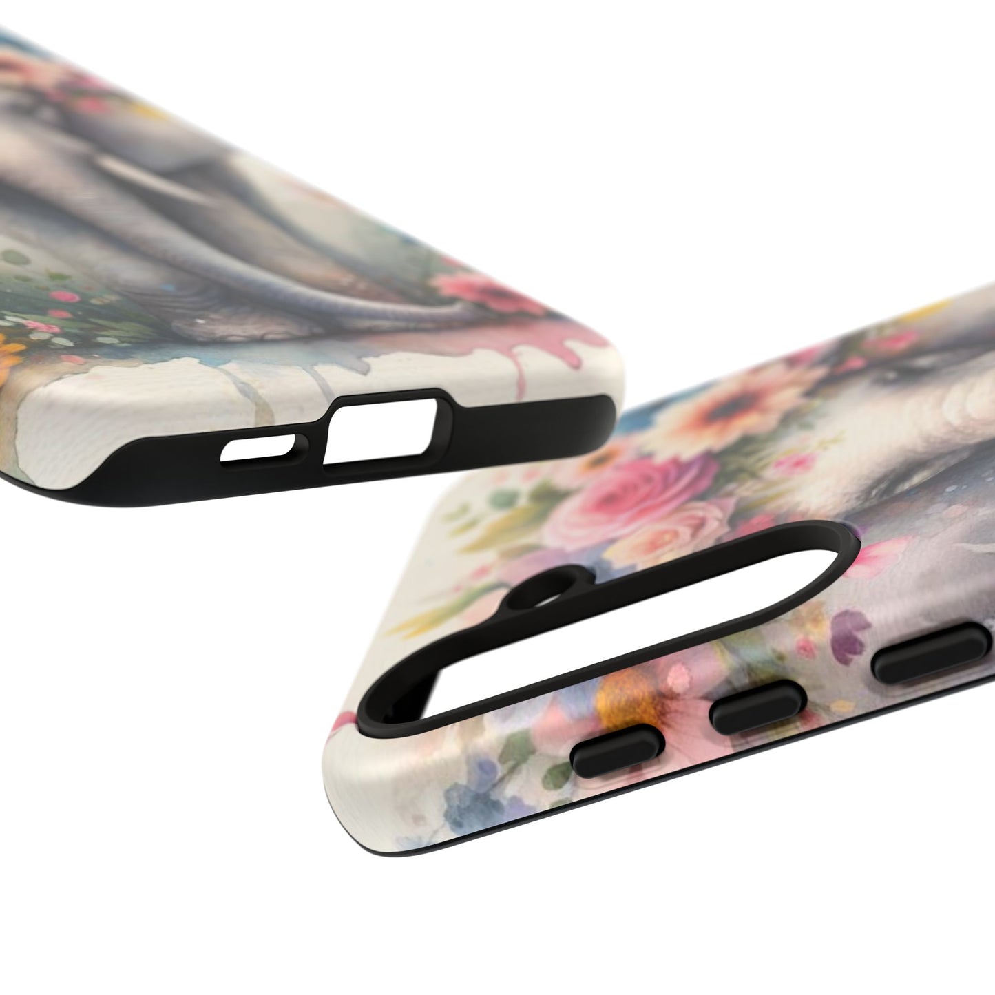 Watercolor Floral Elephant Mobile Cover – Dreamy Artistic Design
