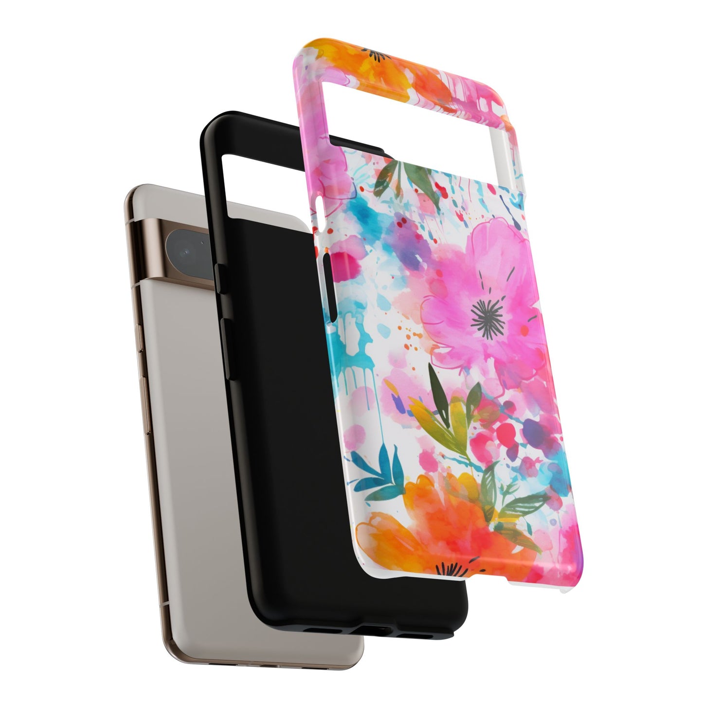 Vibrant Watercolor Floral Phone Case – Artistic & Colorful Design