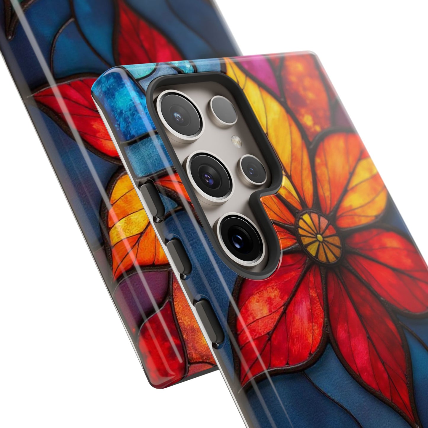 Radiant Blossom: Red and Orange Floral Elegance