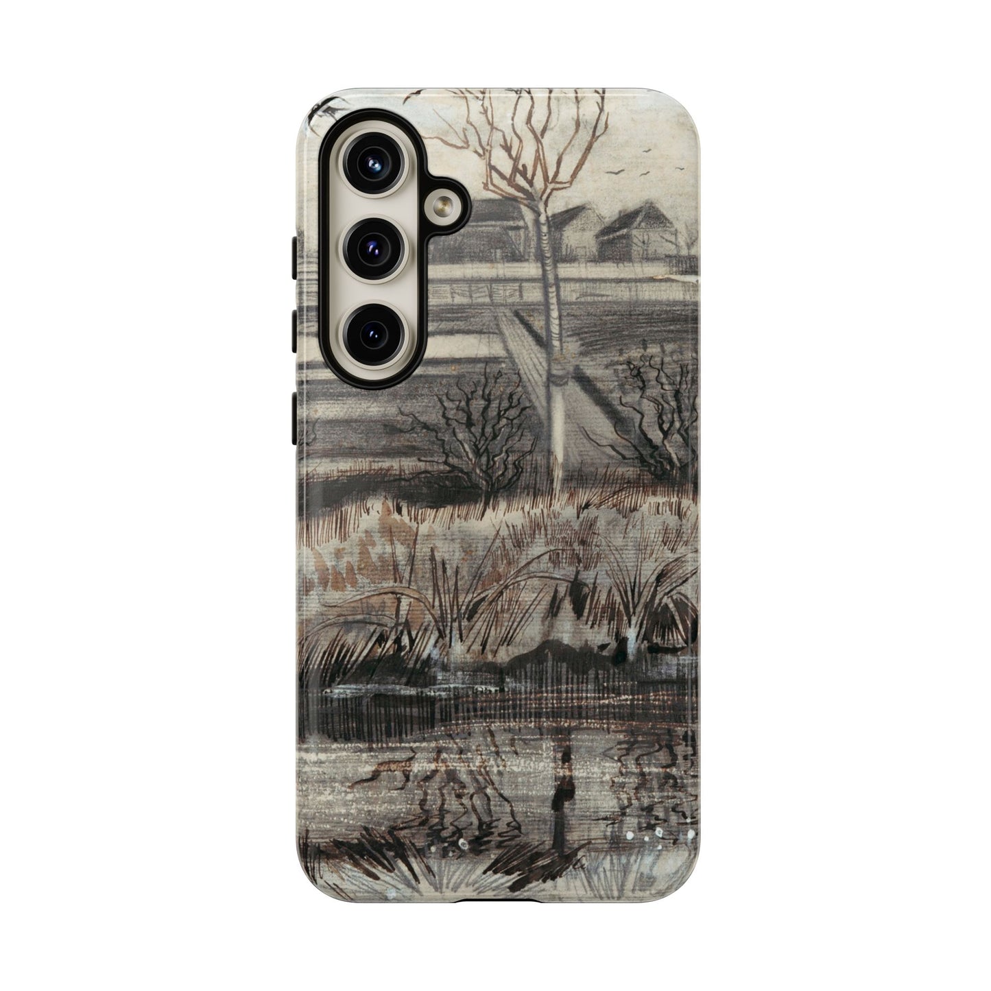 Vincent Van Gogh Lake Painting Phone Case - iPhone, Samsung, Google Pixel - Artistic Impressionist Cover