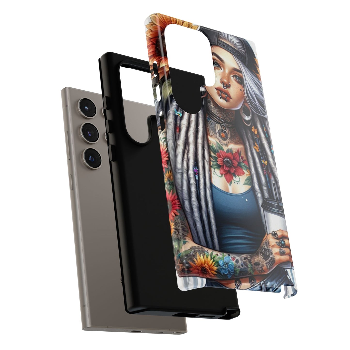 Sunflower Queen – Boho Rebel Tattoo Mobile Cover