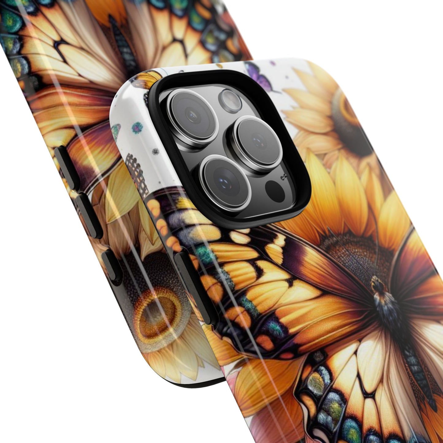 Golden Wings – Sunflower & Butterfly Wonderland Mobile Cover