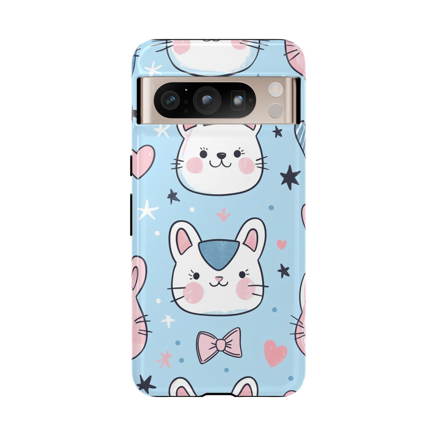 Kawaii Kitty Love Anime Phone Case for iPhone, Samsung, Google Pixel