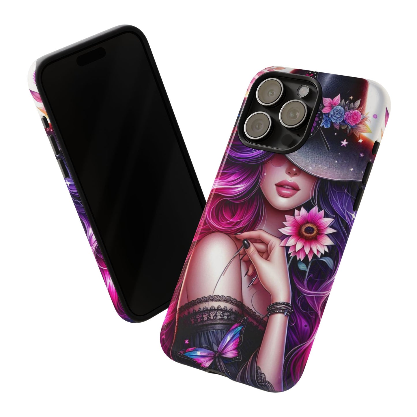 Celestial Charm – Cosmic Cowgirl & Butterfly Magic Mobile Cover