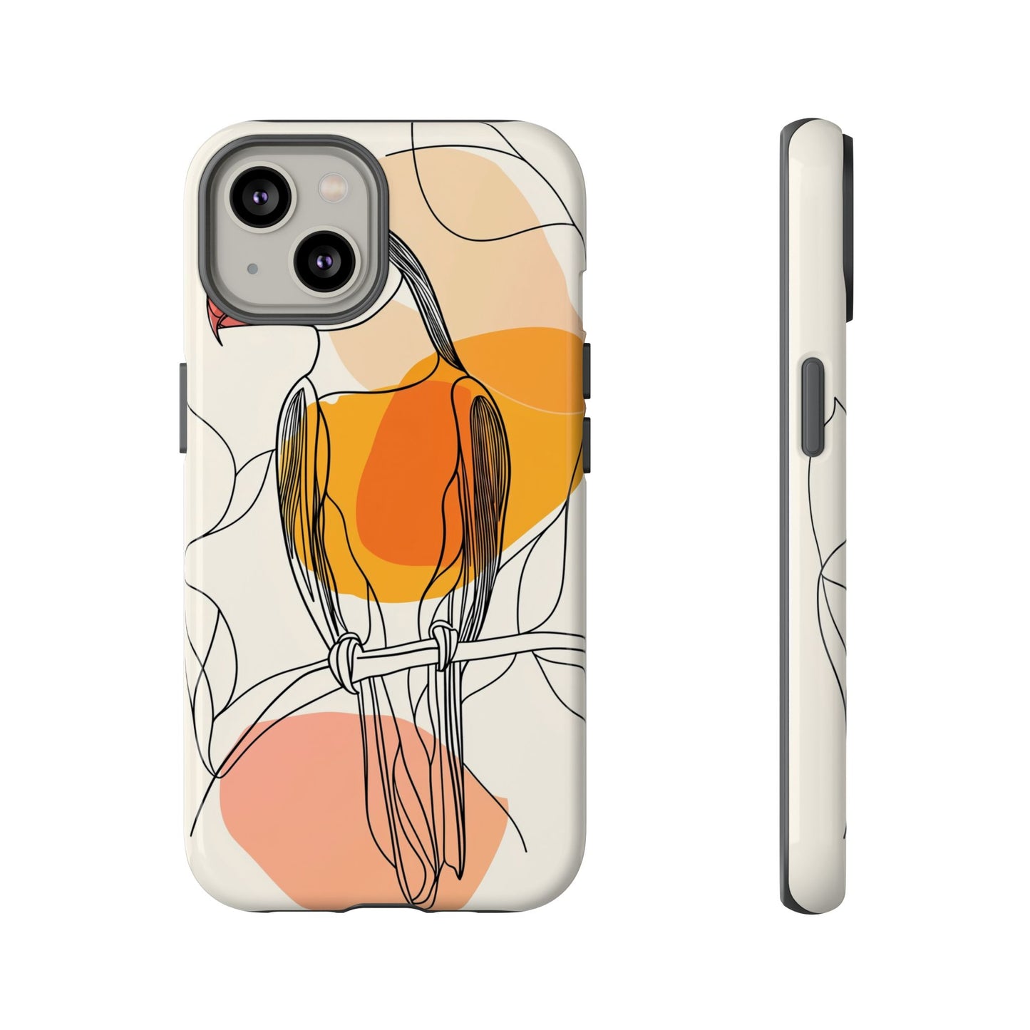 Tropical Lines: Abstract Toucan Art Phone Case for iPhone, Samsung & Pixel