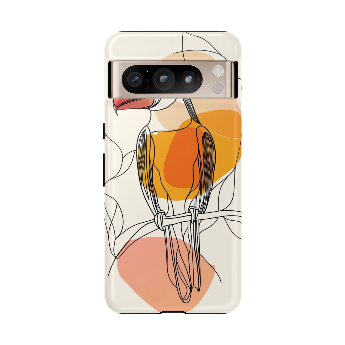 Tropical Lines: Abstract Toucan Art Phone Case for iPhone, Samsung & Pixel