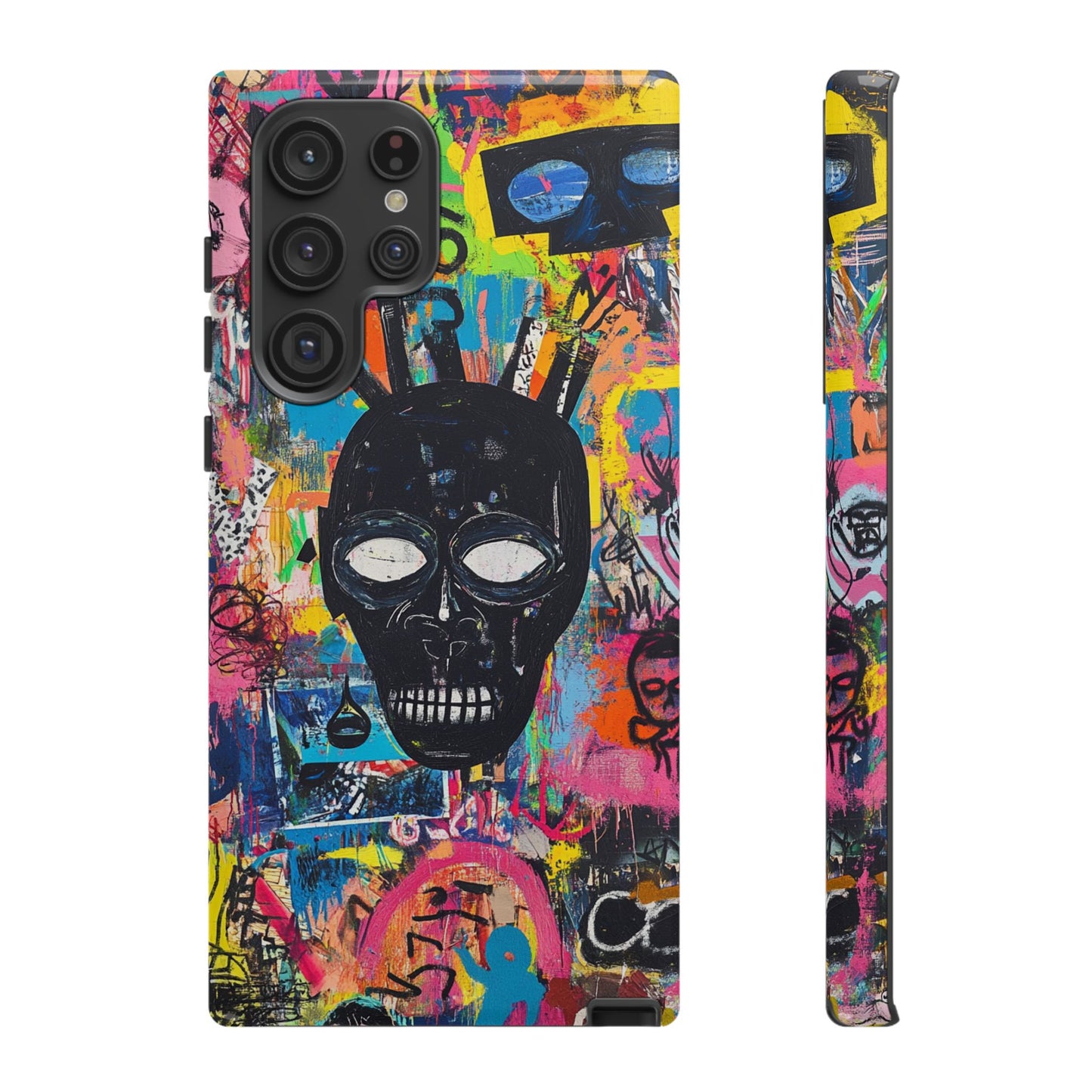 Street Art Phone Case – Basquiat-Inspired Phone Cover– Bold, Graffiti-Inspired Cover - iPhone, Samsung & Google Pixel Cover - Artistic Painting Case, Art Lover Gift