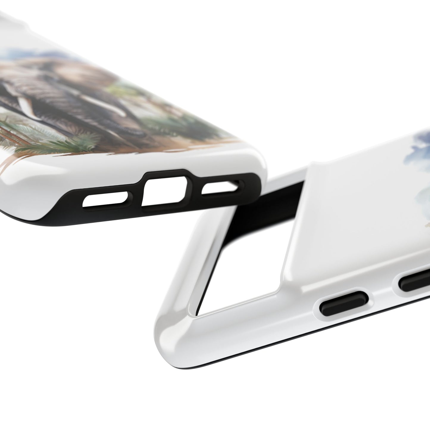 Majestic Watercolor Elephant Mobile Cover – Artistic Wildlife Design