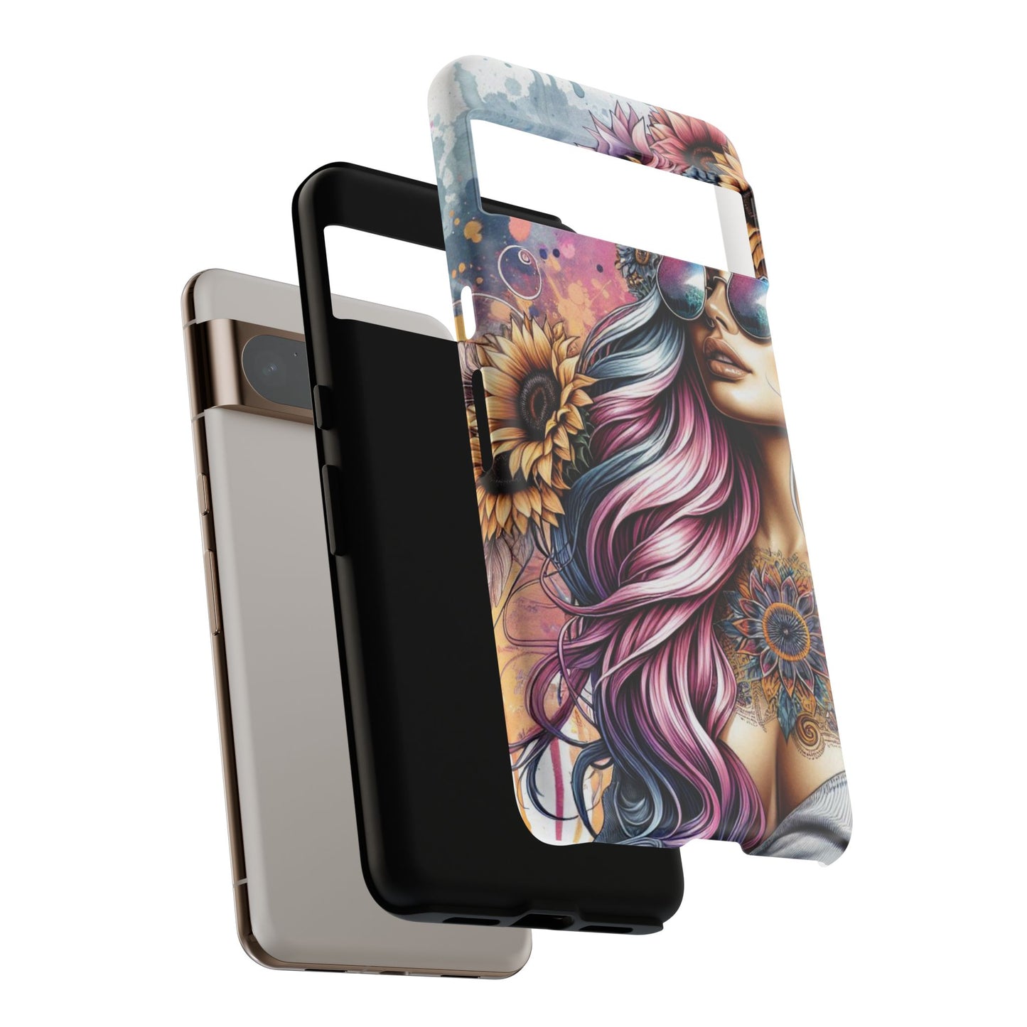 Bohemian Sunflower Queen – Retro Floral Fantasy Mobile Cover