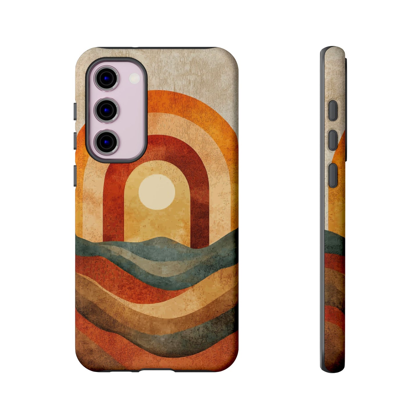 Vintage Sunset Boho Rainbow Phone Case for iPhone, Pixel & Samsung