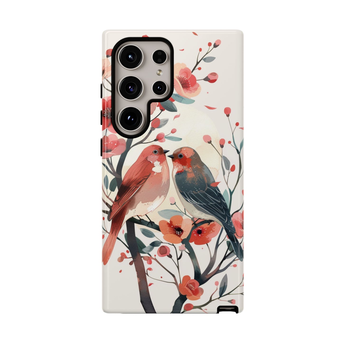 Floral Birds Phone Case β Elegant Nature-Inspired Design for iPhone, Samsung & Google Pixel
