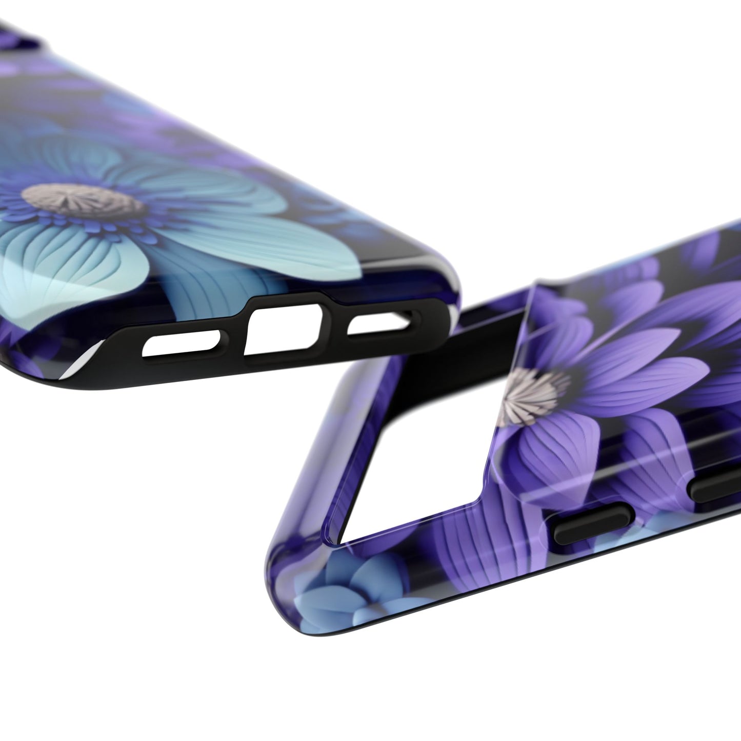 Royal Blue Floral Phone Case – Elegant & Luxurious Design