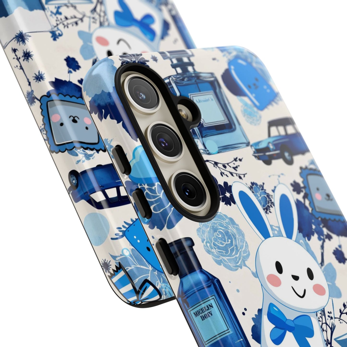 Blue Bunny & Car Themed Phone Case