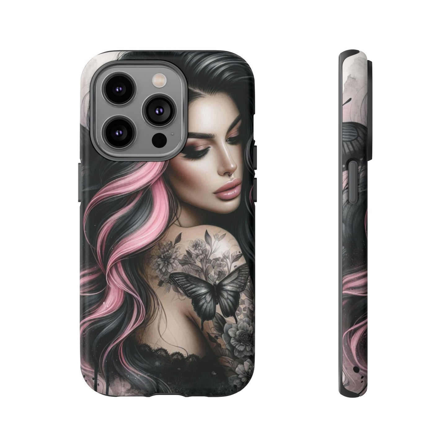 Butterfly Noir – Gothic Beauty & Inked Elegance Mobile Cover