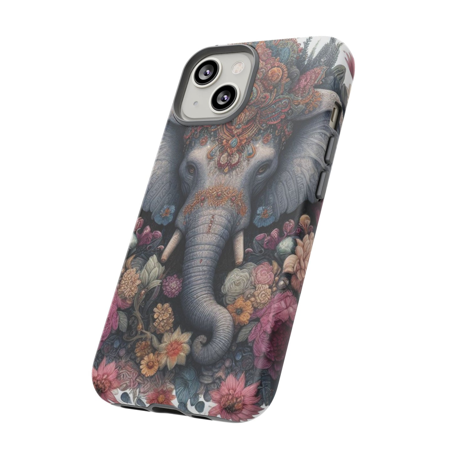 Regal Ornate Elephant Mobile Cover – Majestic Bohemian Art