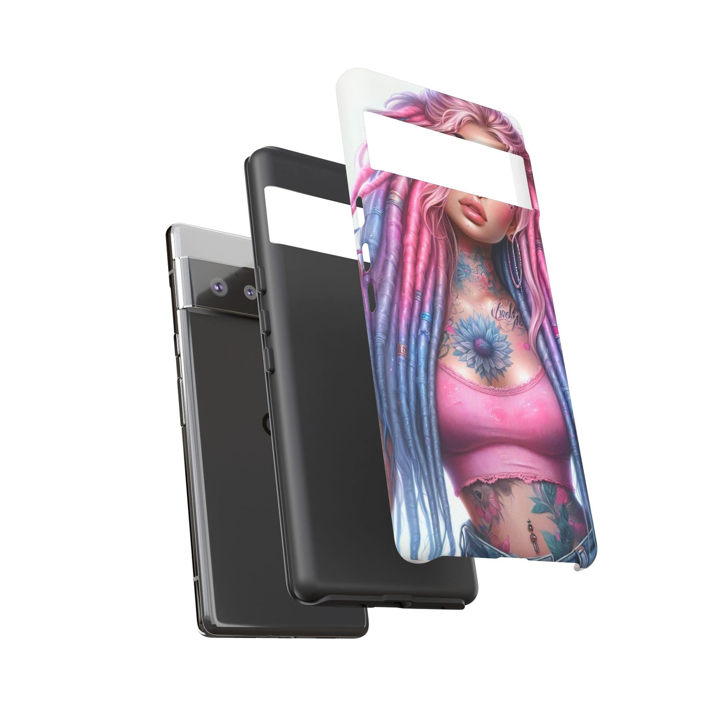 Boho Dream – Vibrant Dreadlocks & Floral Ink Mobile Cover