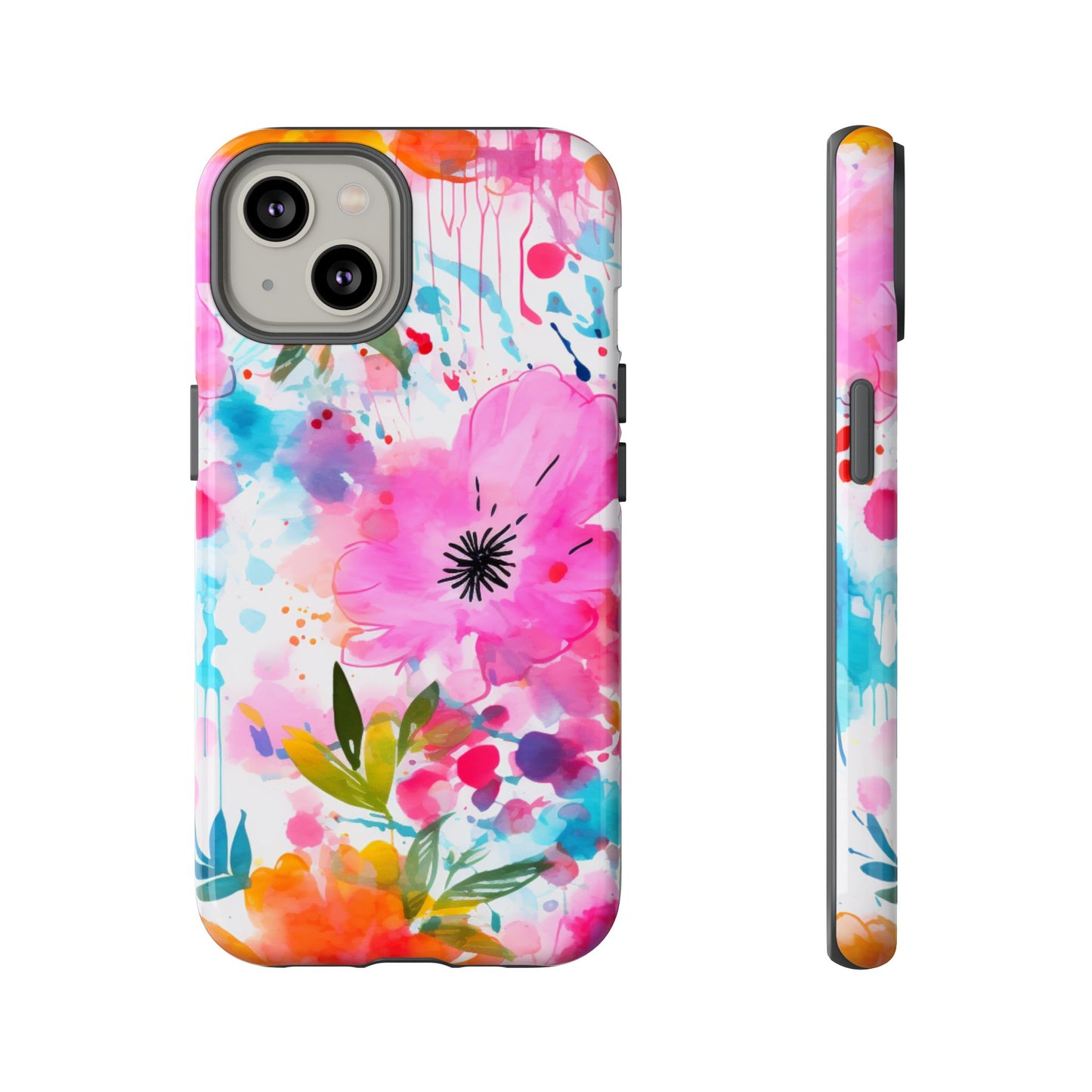 Vibrant Watercolor Floral Phone Case – Artistic & Colorful Design