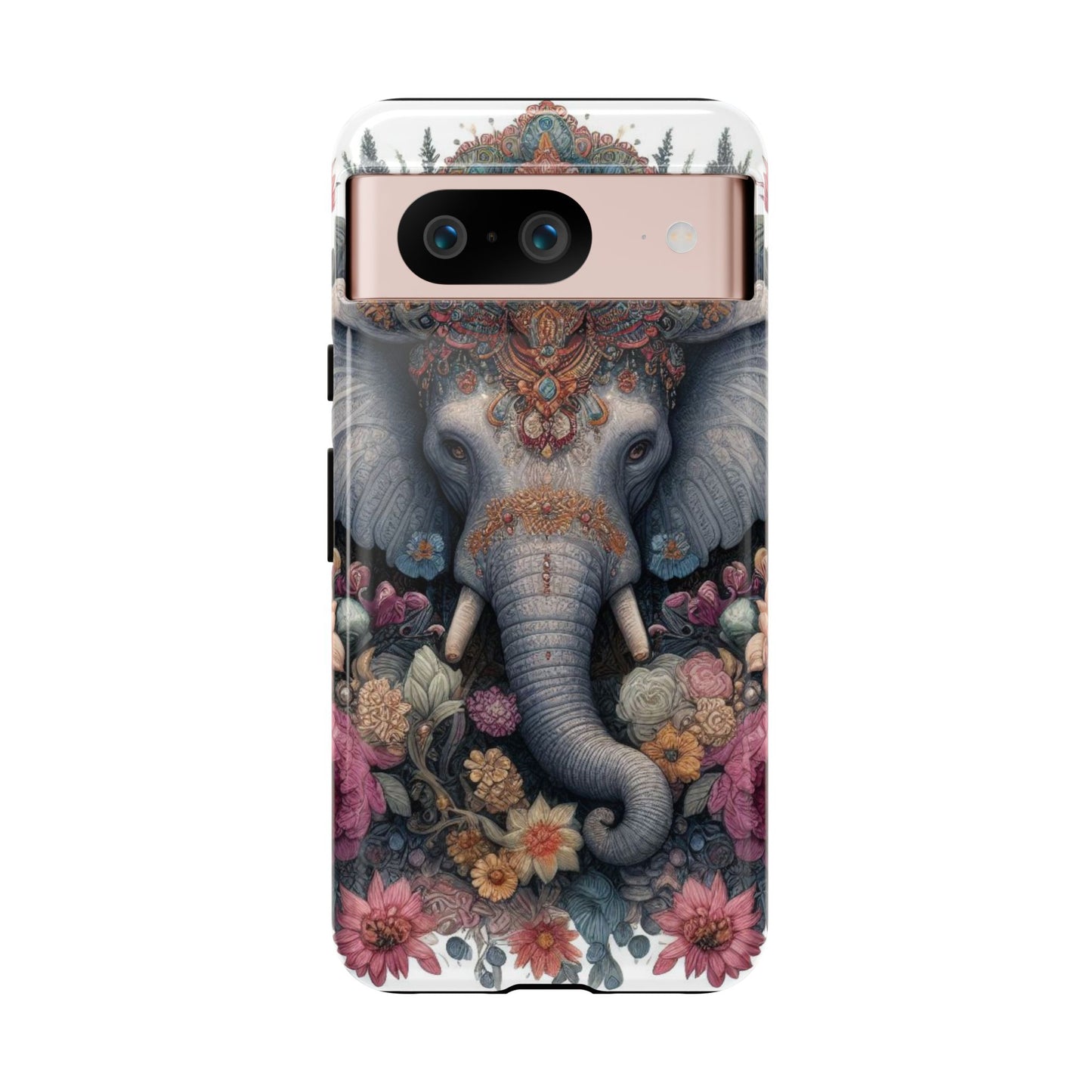 Regal Ornate Elephant Mobile Cover – Majestic Bohemian Art