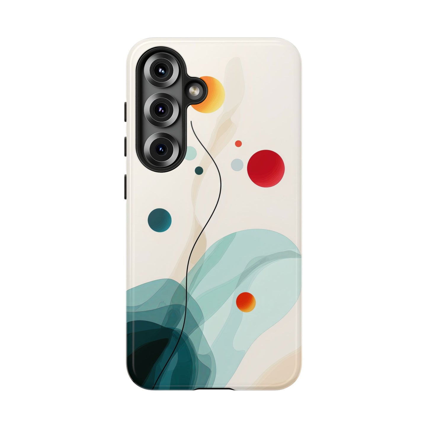 Cosmic Citrus Flow – Abstract Art Phone Case for iPhone, Samsung & Pixel