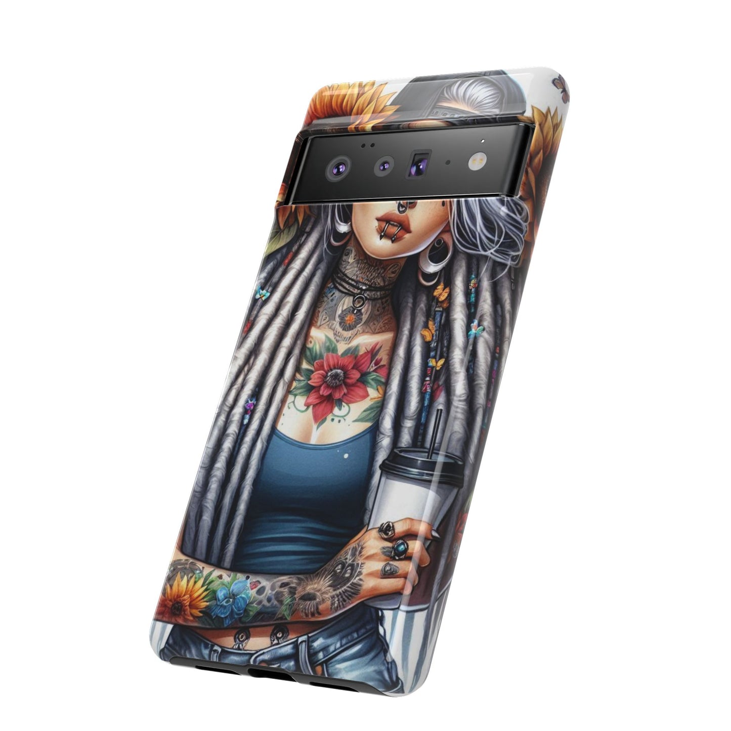 Sunflower Queen – Boho Rebel Tattoo Mobile Cover