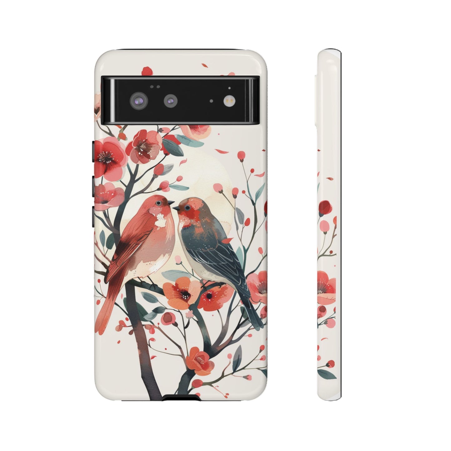 Floral Birds Phone Case β Elegant Nature-Inspired Design for iPhone, Samsung & Google Pixel