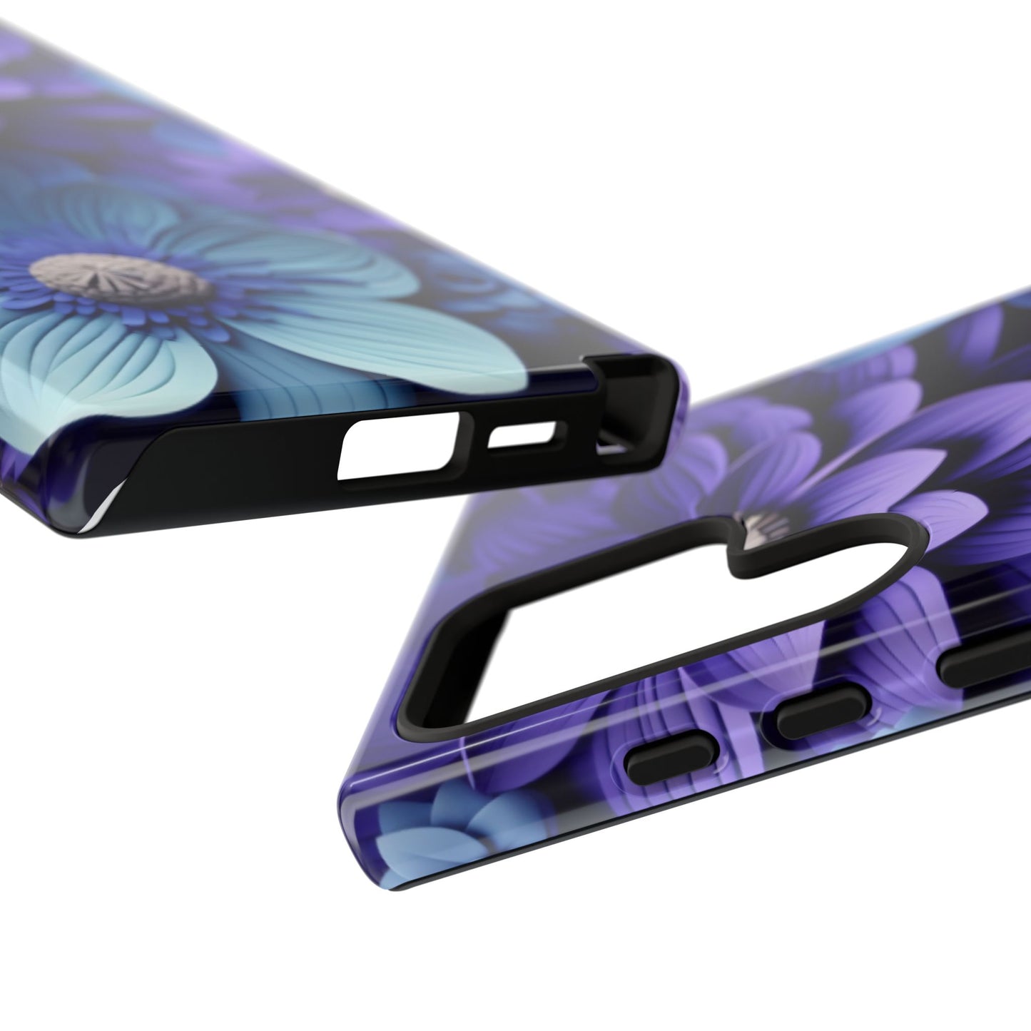 Royal Blue Floral Phone Case – Elegant & Luxurious Design