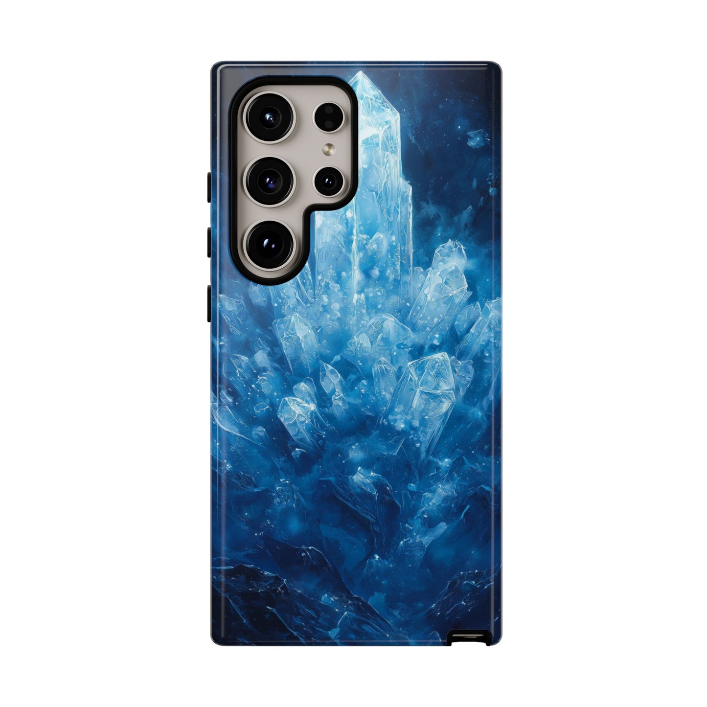 Cosmic Ice Crystal Matching Couple Phone Case – A Dazzling Duo for iPhone, Samsung & Google Pixel