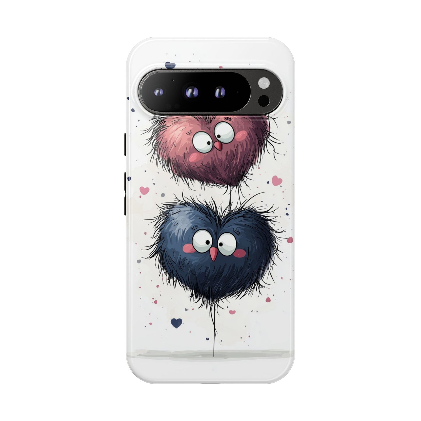 Fluffy Love Duo - Cute Anime Phone Case for iPhone, Samsung, Google Pixel