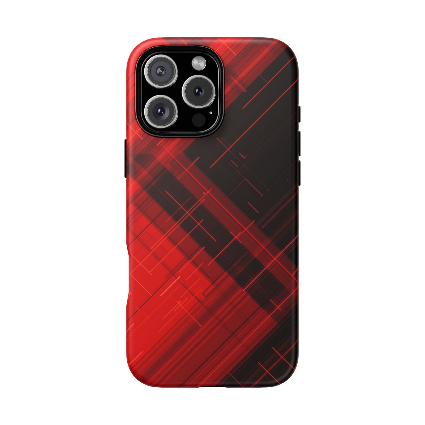 Abstract Red and Black Geometric Pattern