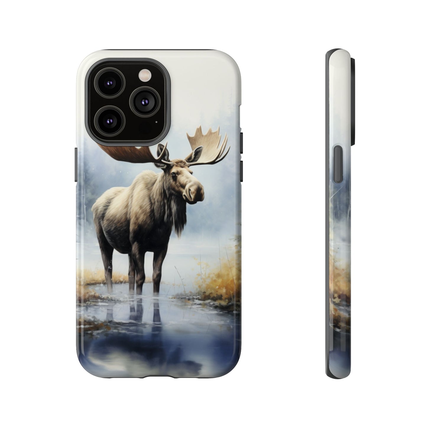 Majestic Moose Print Phone Case β Durable & Stylish Wildlife Design - iPhone, Samsung & Google Pixel Cover - Artistic Elk Phone Case, Animal Lover Gift