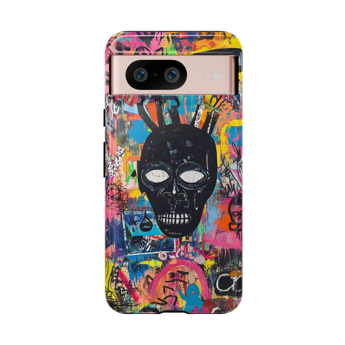Street Art Phone Case – Basquiat-Inspired Phone Cover– Bold, Graffiti-Inspired Cover - iPhone, Samsung & Google Pixel Cover - Artistic Painting Case, Art Lover Gift