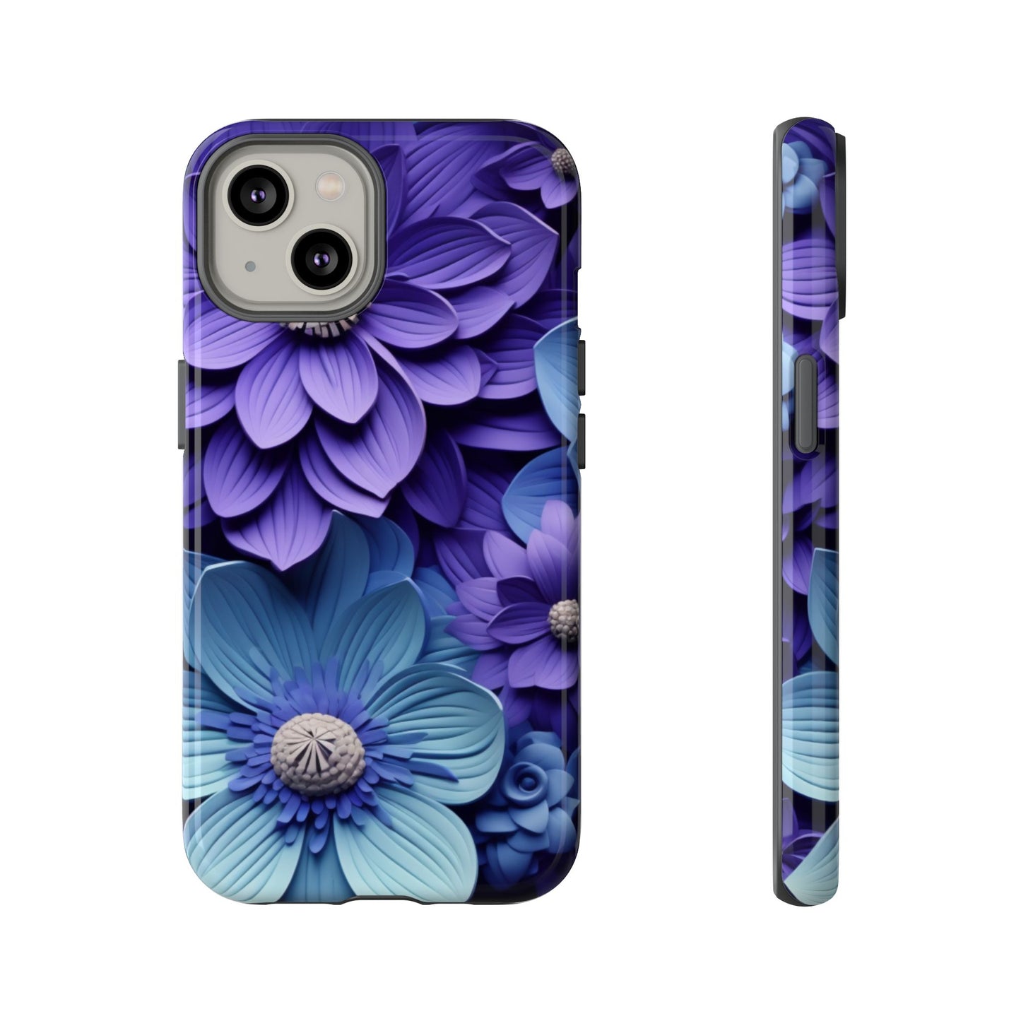 Royal Blue Floral Phone Case – Elegant & Luxurious Design