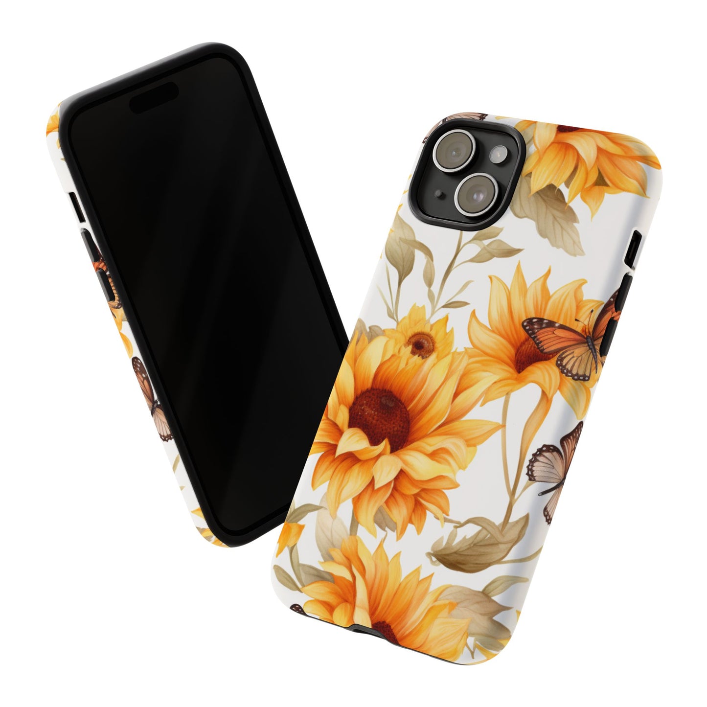 Sunflower & Butterfly Aesthetic Mobile Case – Bright & Nature-Inspired