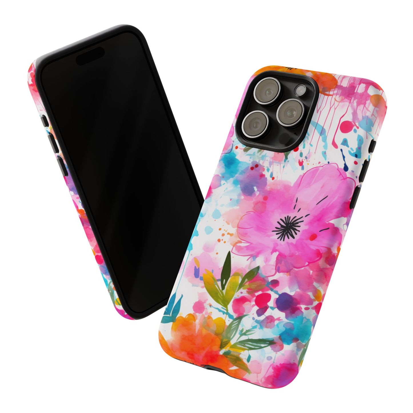 Vibrant Watercolor Floral Phone Case – Artistic & Colorful Design