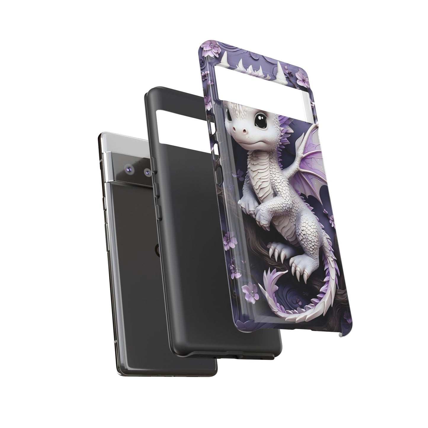 Charming Young Dragon on a Branch Phone Case Design