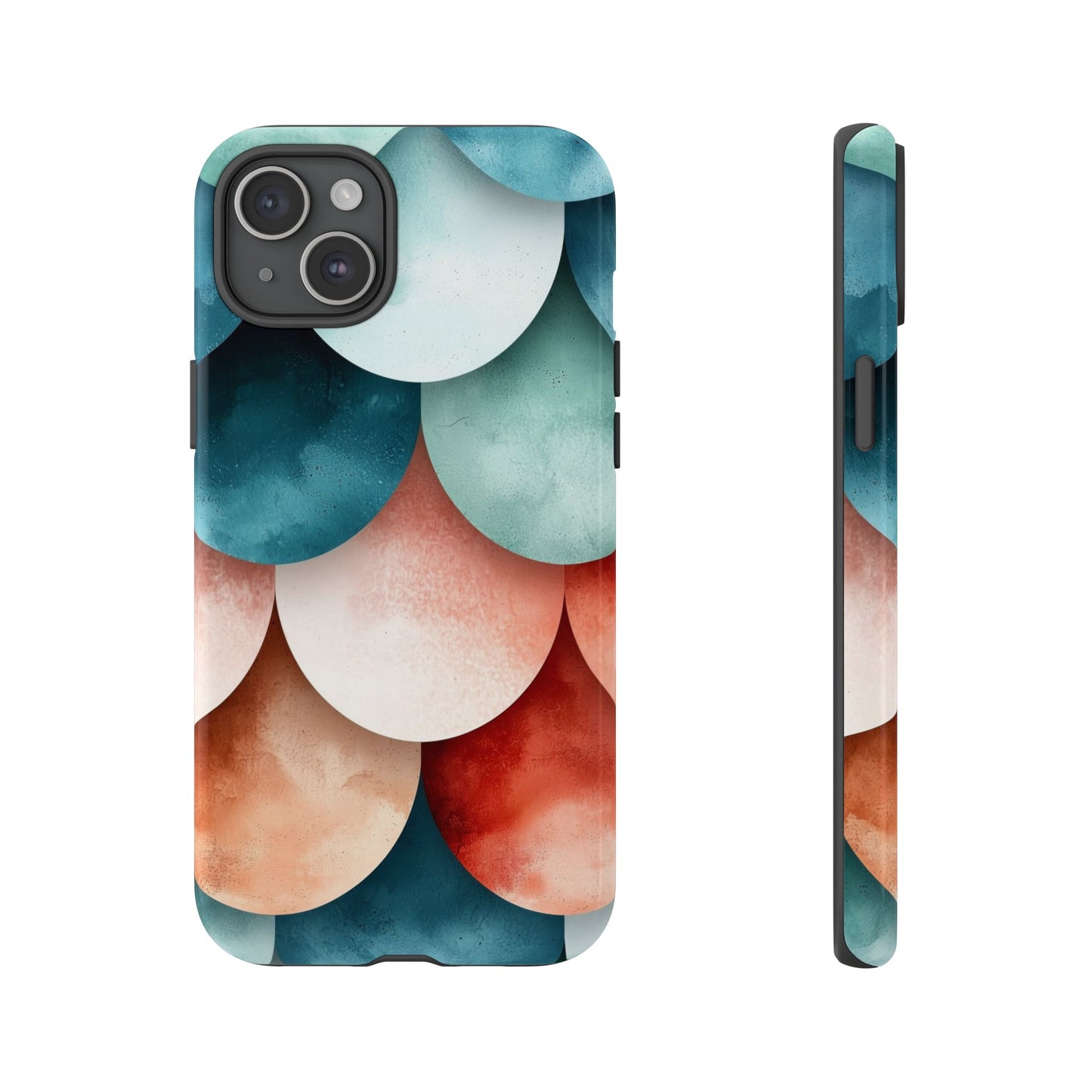 Pastel Scales – Elegant Watercolor Fish Scale Phone Case for iPhone, Pixel & Samsung