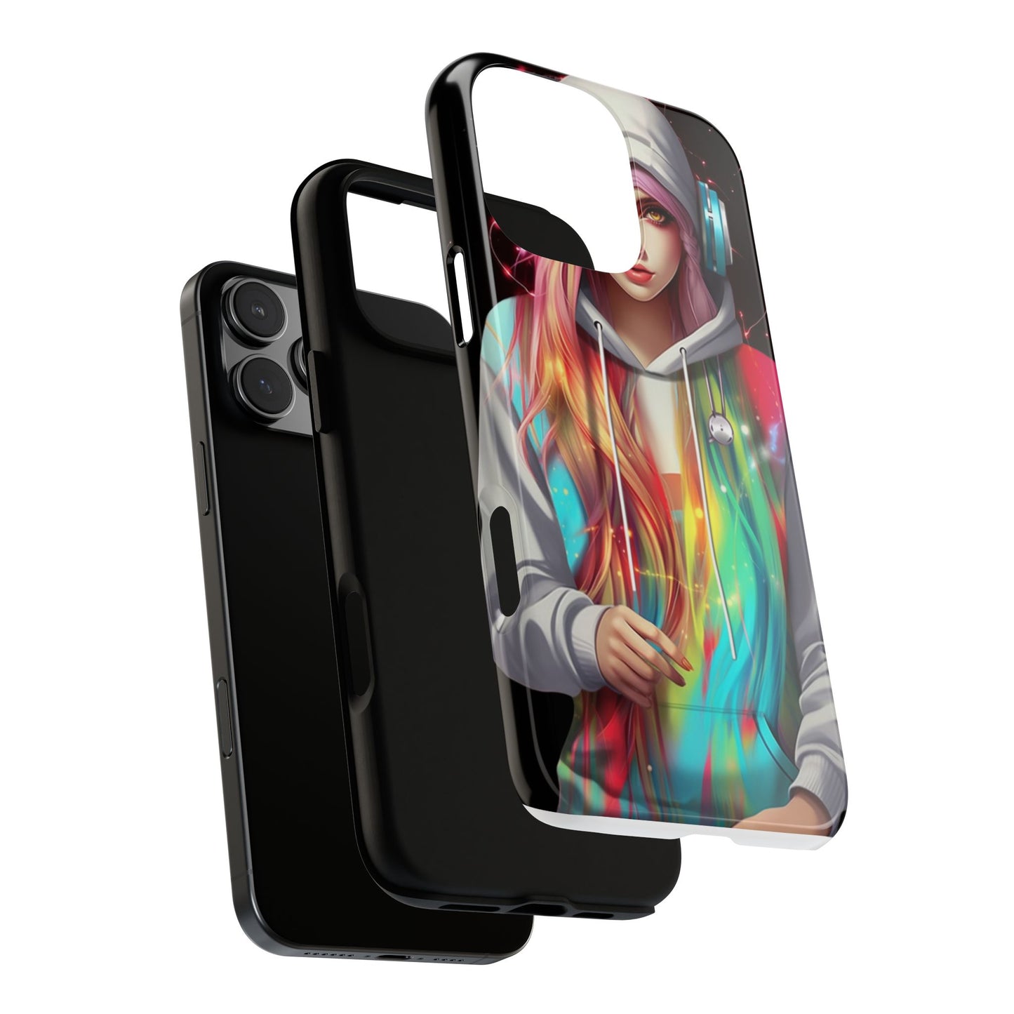 Anime Girl Phone Case - Cute Aesthetic Cover for iPhone, Samsung & Google Pixel, Girly Phone Case, Kawaii Phone Case, Anime Lover Gift