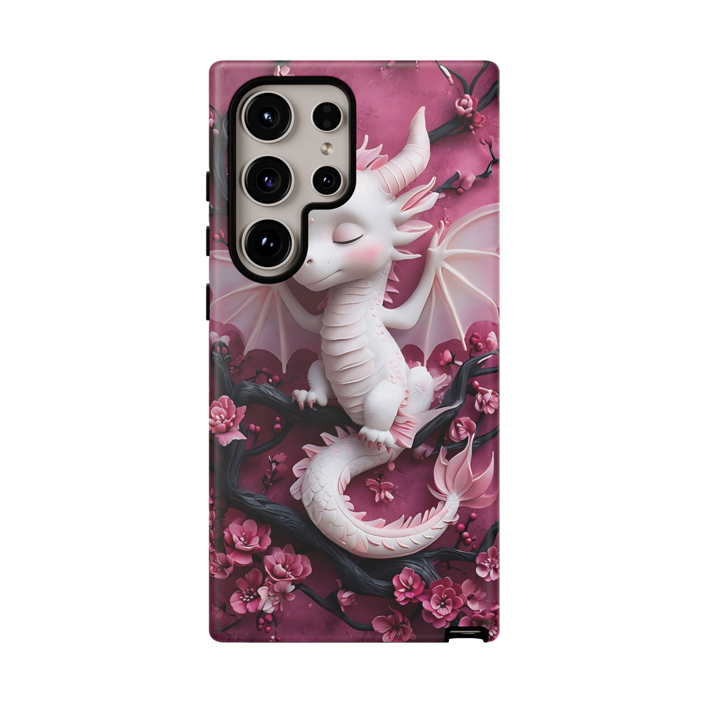 Whimsical 3D Relief Artwork Of A Cute Dragon phone case design