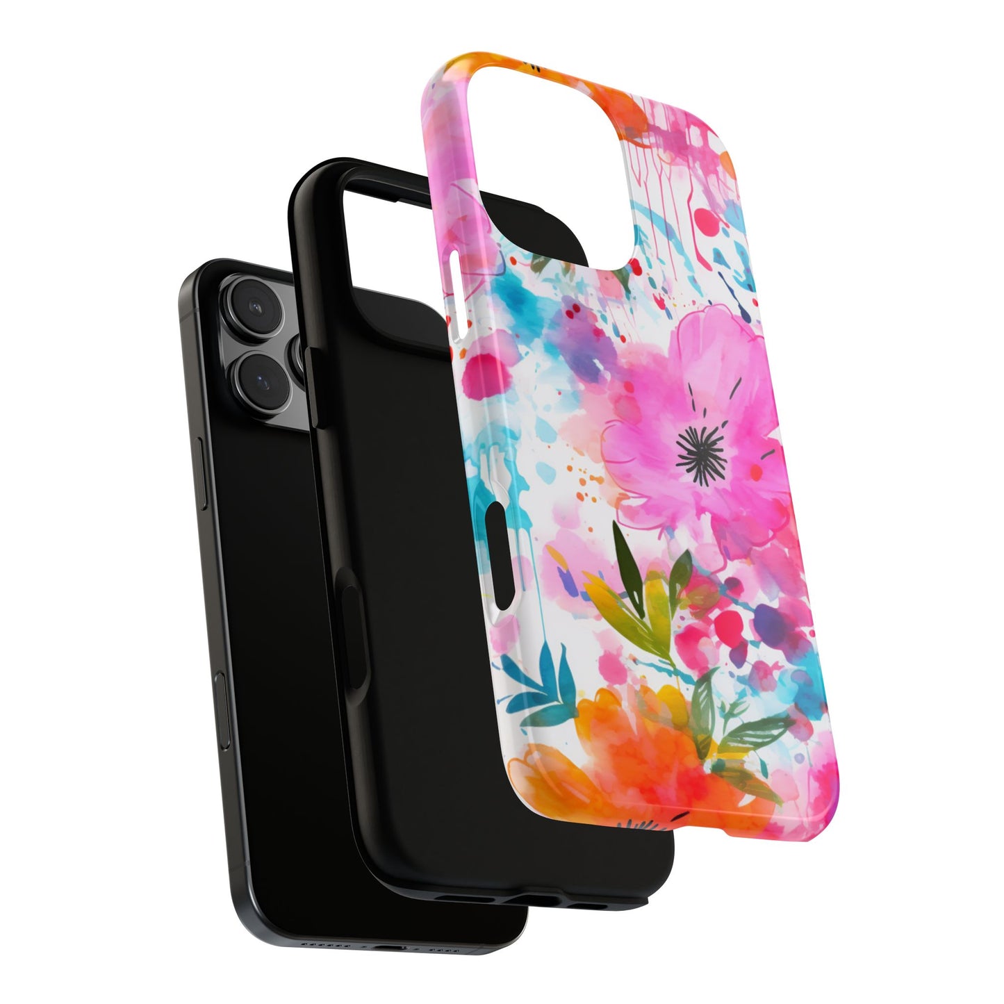 Vibrant Watercolor Floral Phone Case – Artistic & Colorful Design