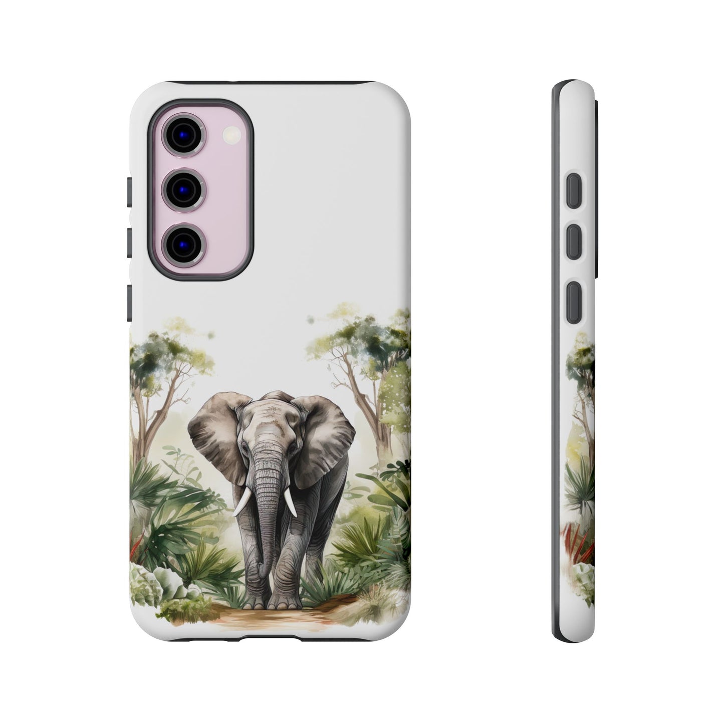 Serene Jungle Elephant Mobile Cover – Watercolor Wildlife Design