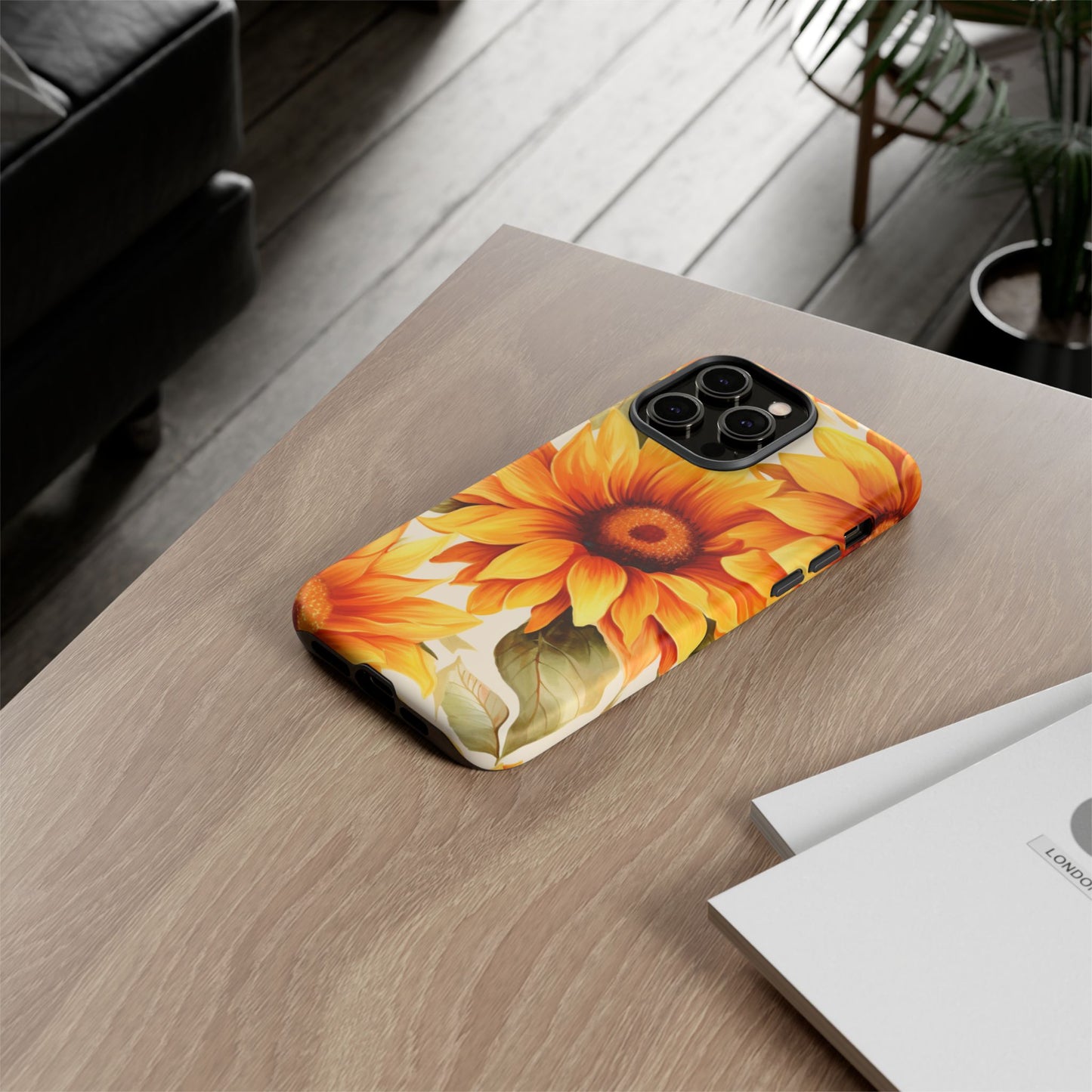 Golden Sunflower Glow Mobile Case – Radiant & Elegant