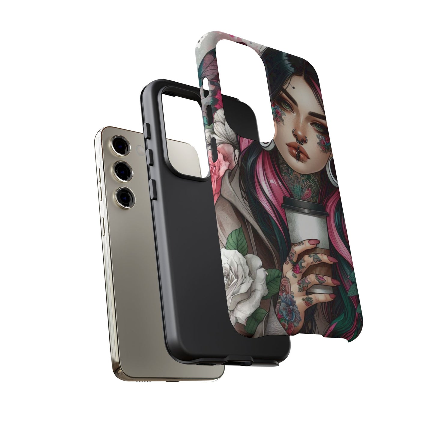 Tattooed Coffee Lover Art Mobile Case