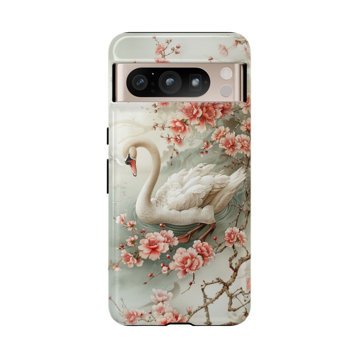 Floral Swan Phone Case β Bird Phone Case, Elegant & Protective for iPhone, Samsung & Google Pixel